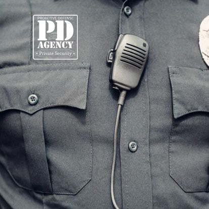 PD Agency security shirt with logo in Arcadia