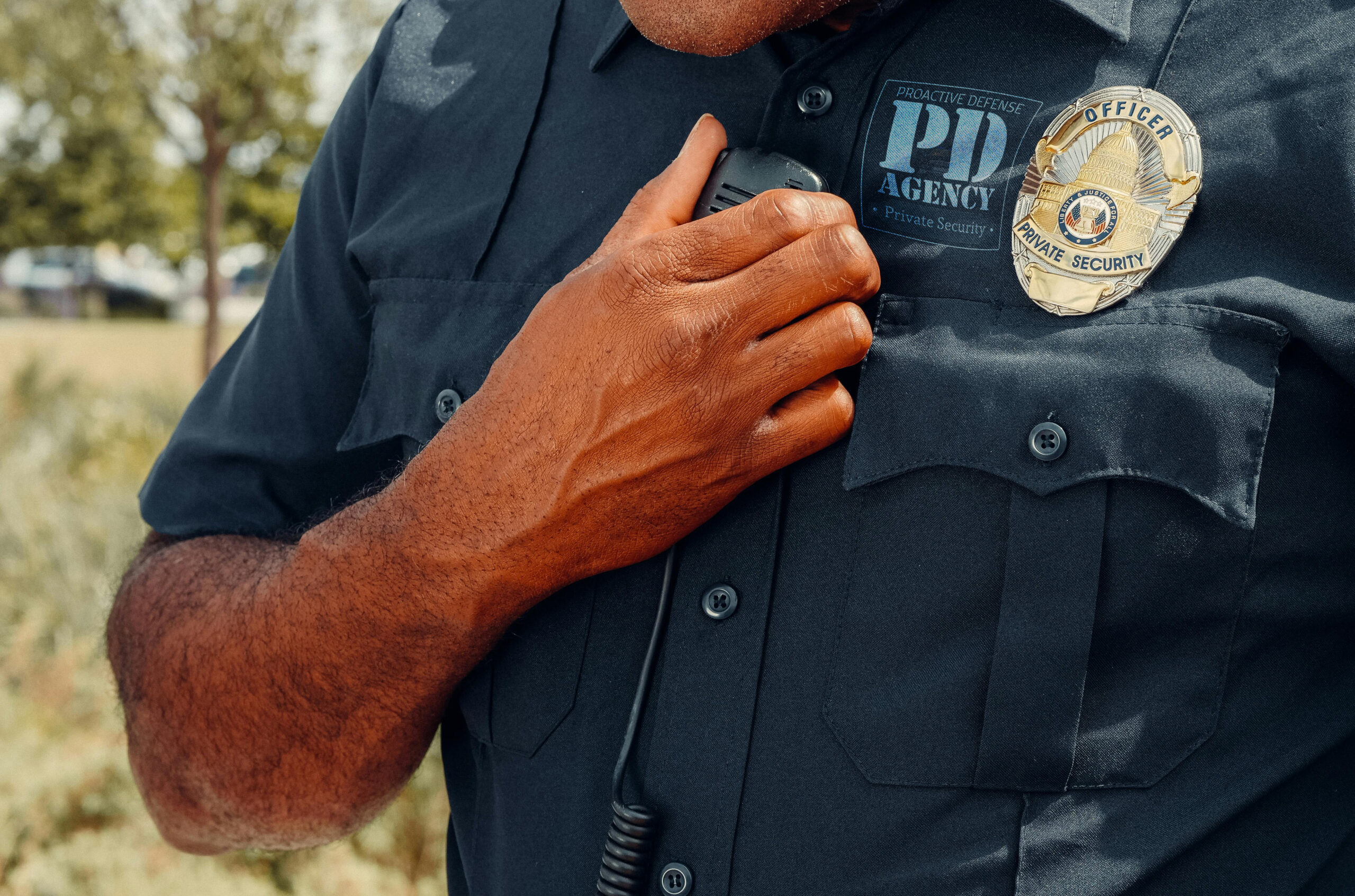 PD Agency officer uniform with logo in Upland